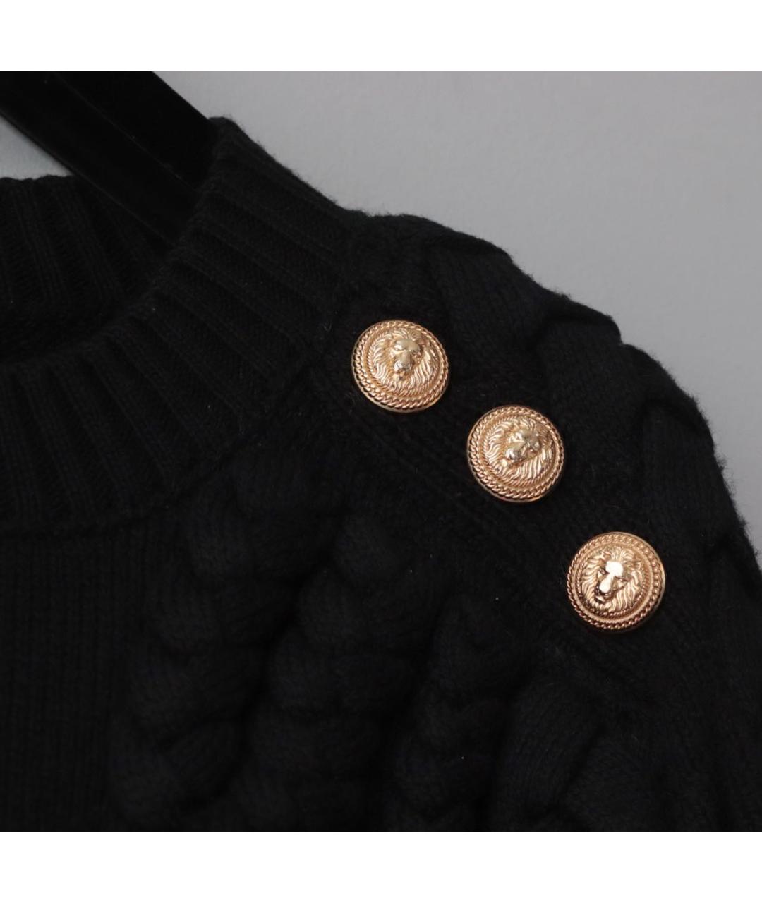 BALMAIN Черный шерстяной джемпер / свитер, фото 6