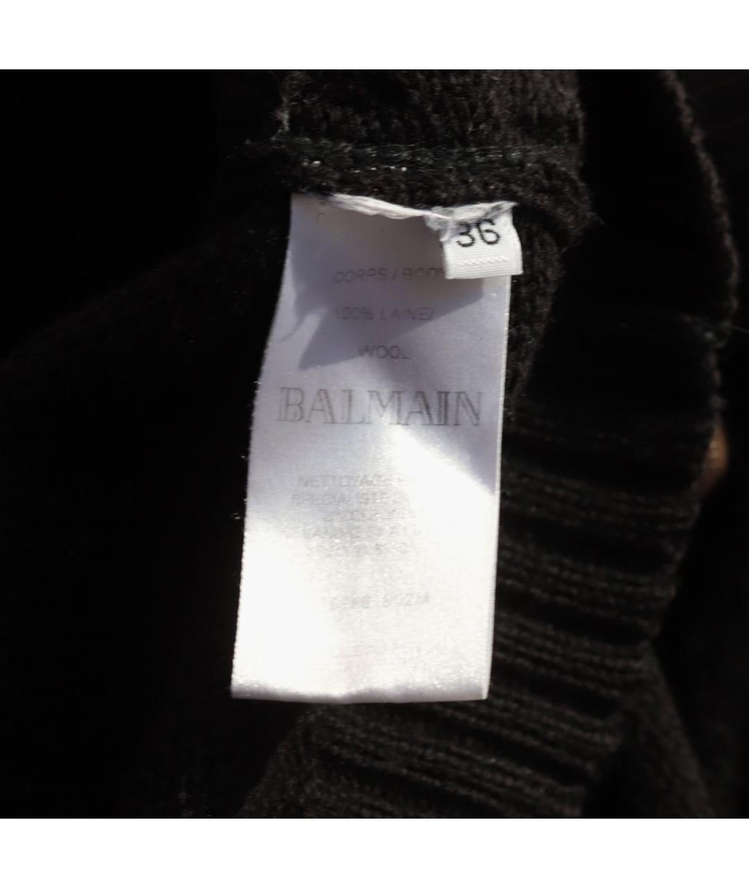 BALMAIN Черный шерстяной джемпер / свитер, фото 8
