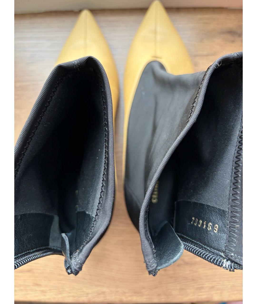 CELINE Бежевые кожаные ботильоны, фото 3