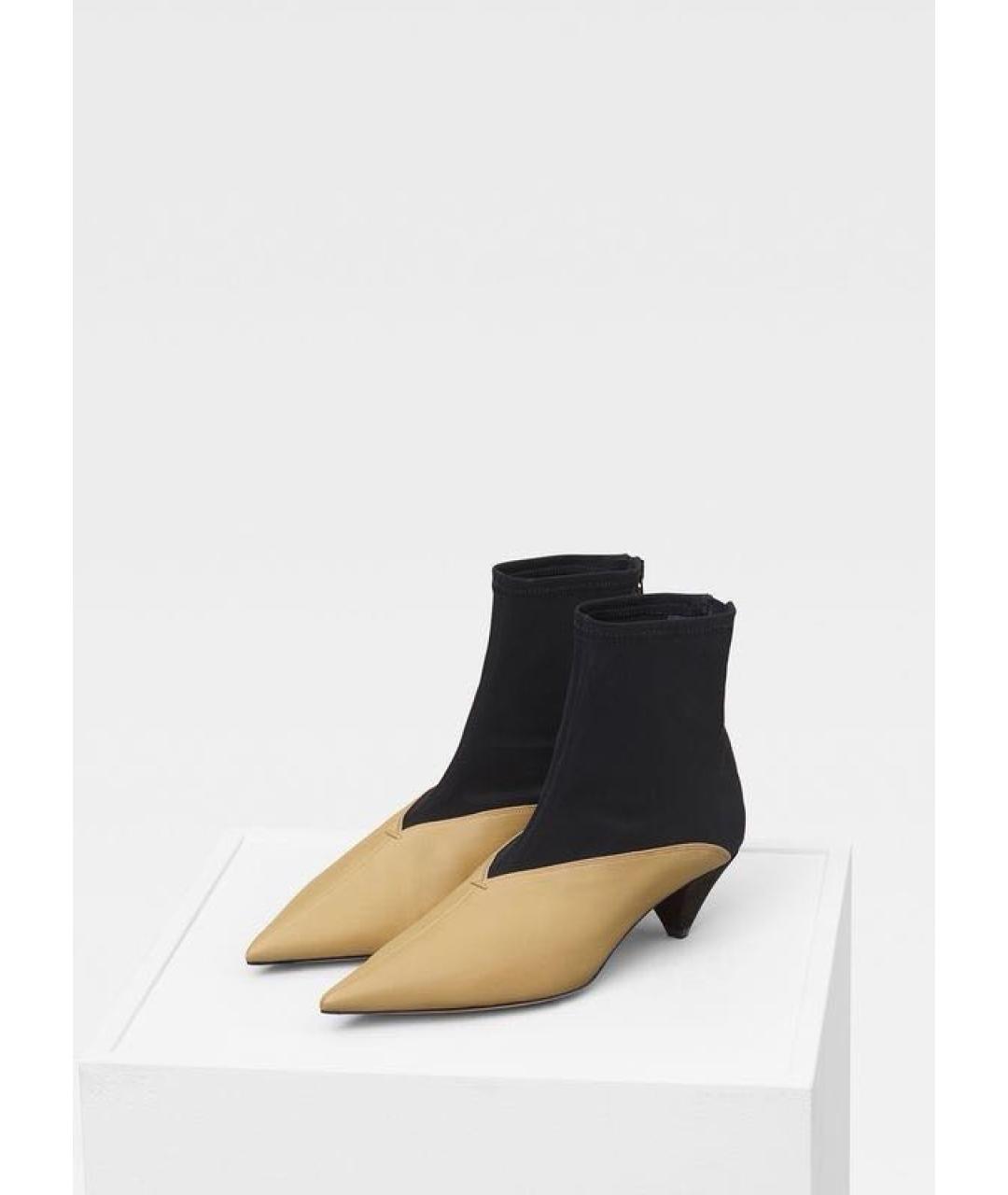 CELINE Бежевые кожаные ботильоны, фото 2