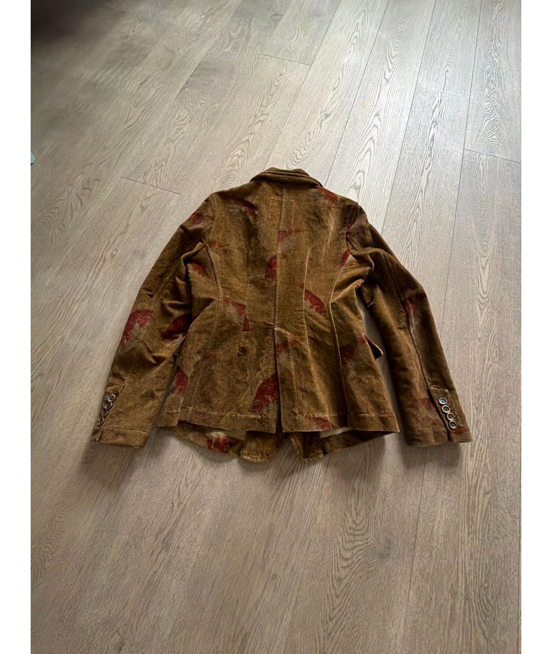 UMA WANG Коричневый хлопковый жакет/пиджак, фото 2