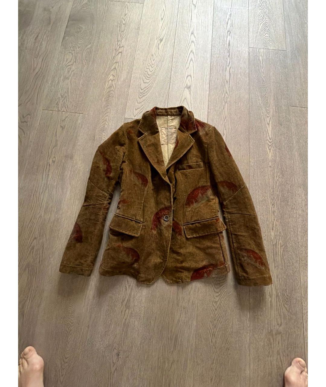 UMA WANG Коричневый хлопковый жакет/пиджак, фото 5