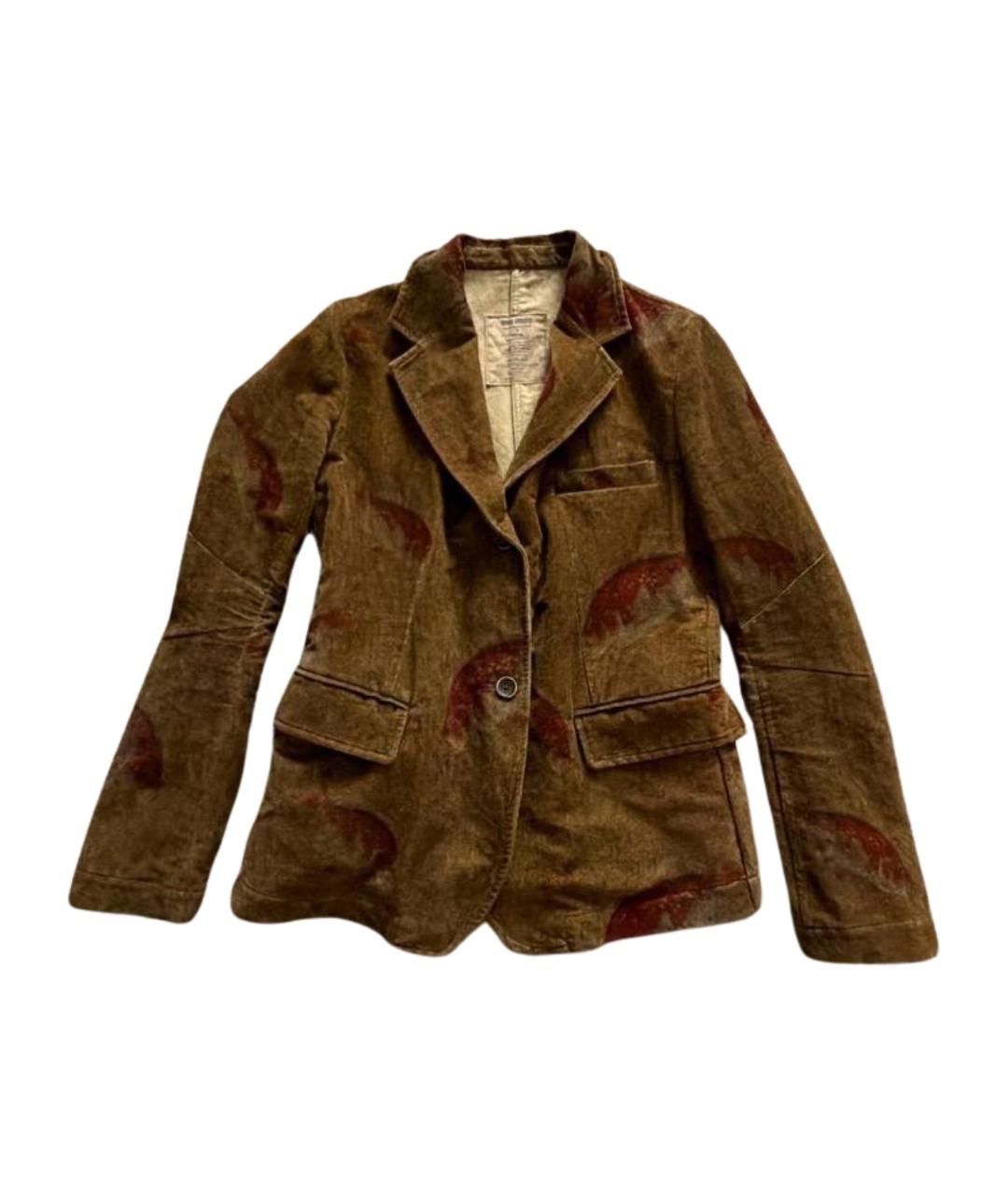 UMA WANG Коричневый хлопковый жакет/пиджак, фото 1