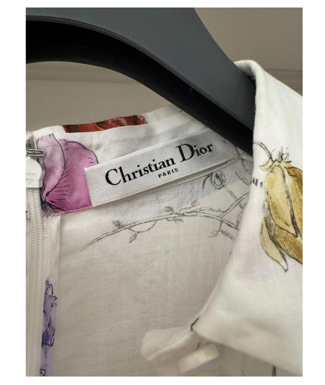 CHRISTIAN DIOR Мульти хлопковое коктейльное платье, фото 3