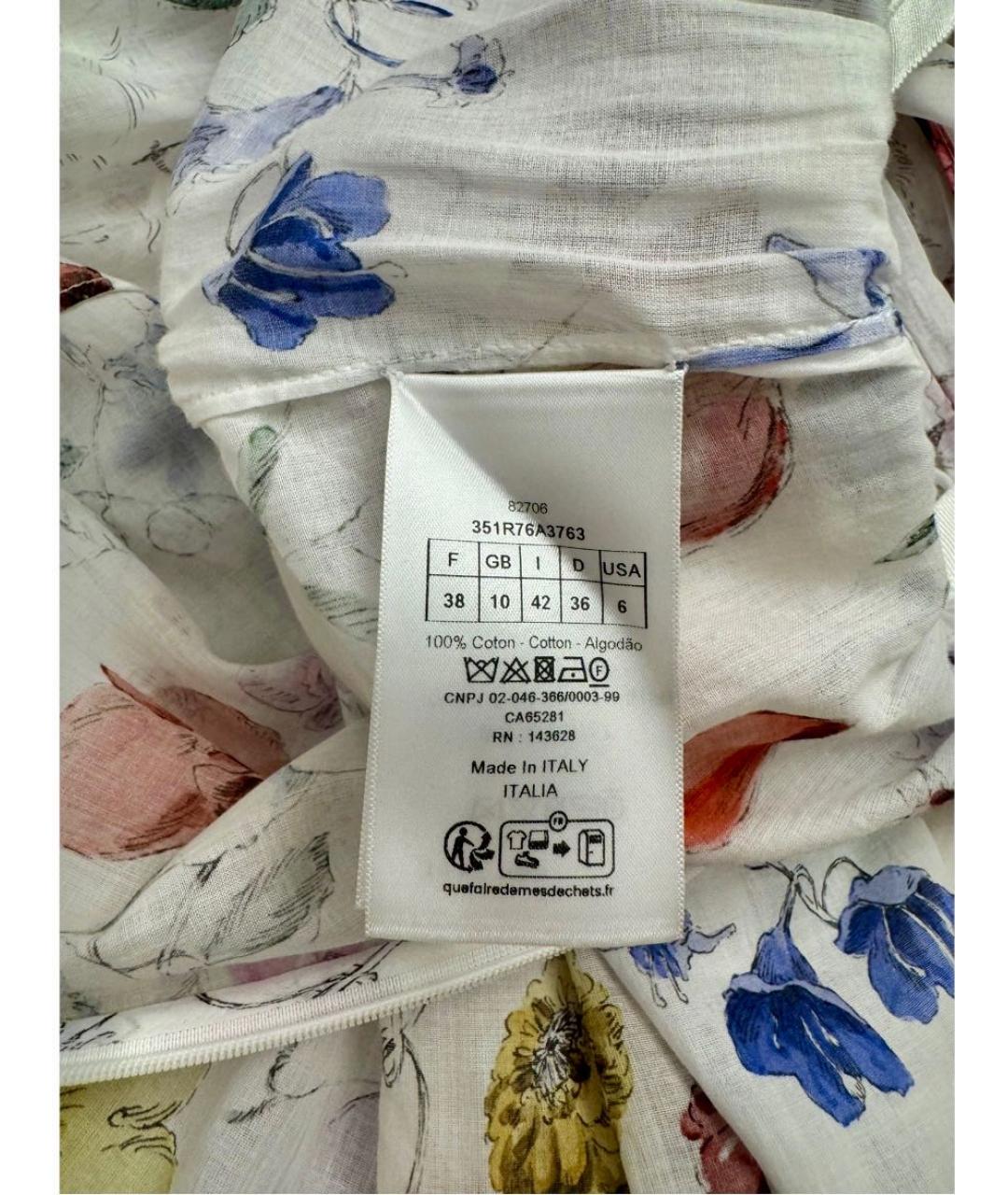 CHRISTIAN DIOR Мульти хлопковое коктейльное платье, фото 5