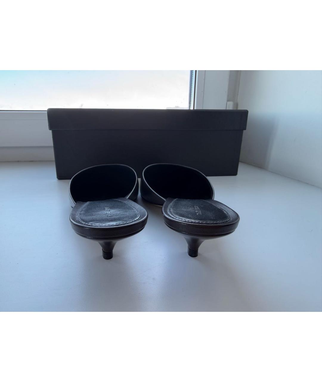 THE ROW Коричневые кожаные мюли, фото 4