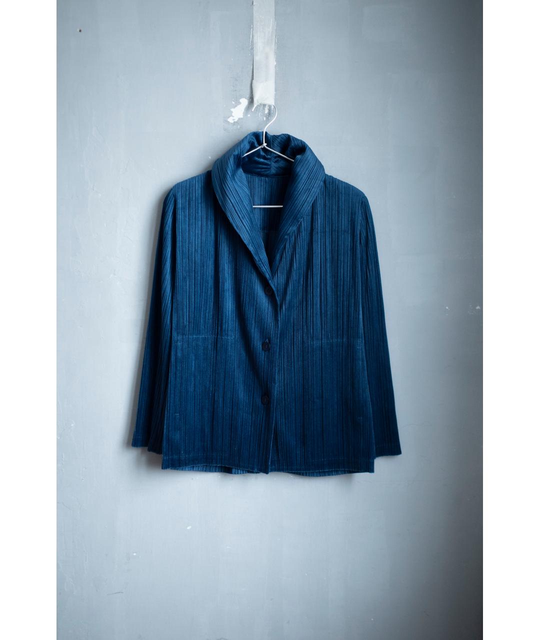 ISSEY MIYAKE Синий синтетический жакет/пиджак, фото 10