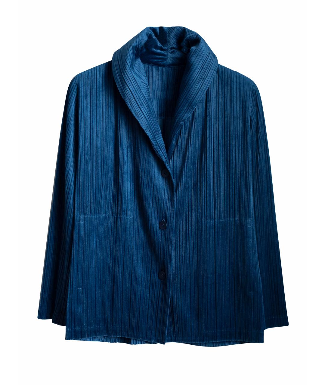ISSEY MIYAKE Синий синтетический жакет/пиджак, фото 1