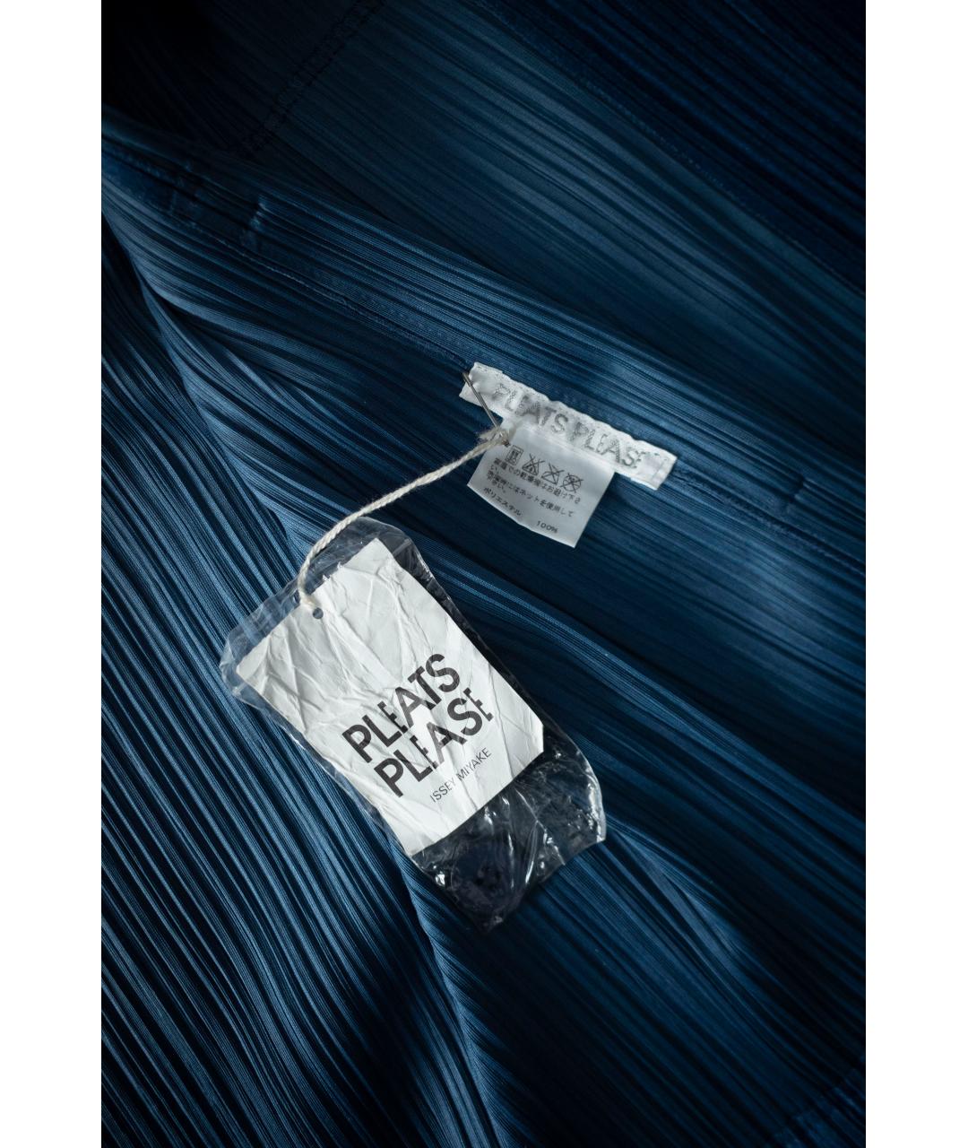 ISSEY MIYAKE Синий синтетический жакет/пиджак, фото 7