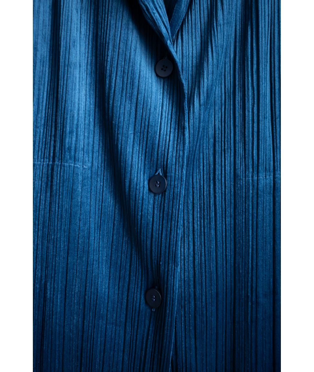 ISSEY MIYAKE Синий синтетический жакет/пиджак, фото 4