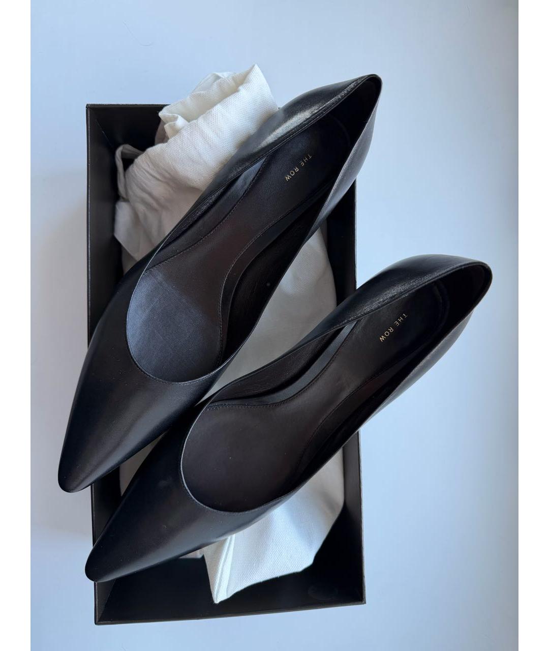 THE ROW Черные кожаные туфли, фото 5
