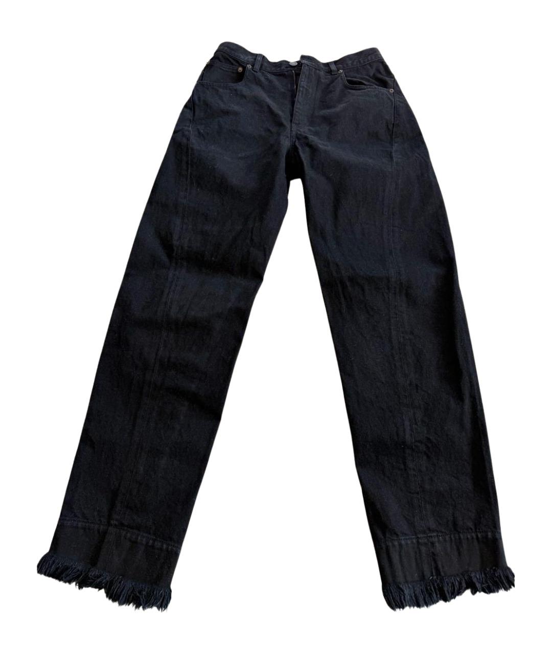 PHOEBE PHILO Черные хлопковые джинсы слим, фото 1