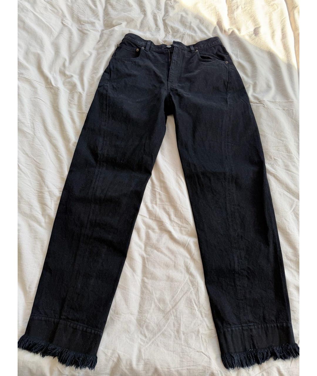 PHOEBE PHILO Черные хлопковые джинсы слим, фото 5