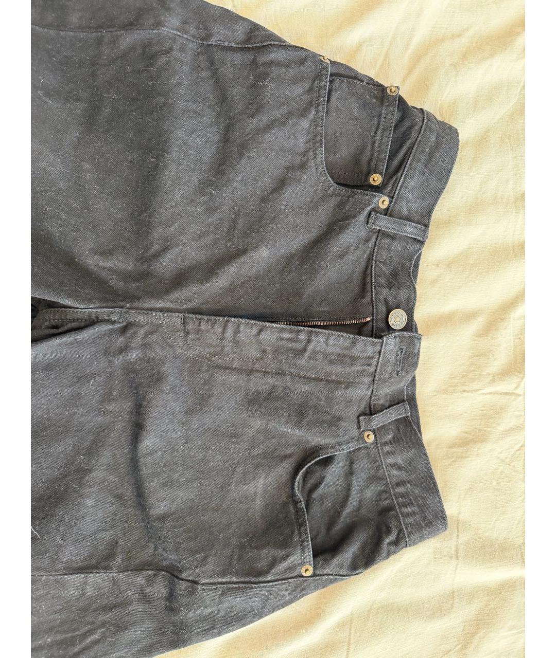 PHOEBE PHILO Черные хлопковые джинсы слим, фото 4