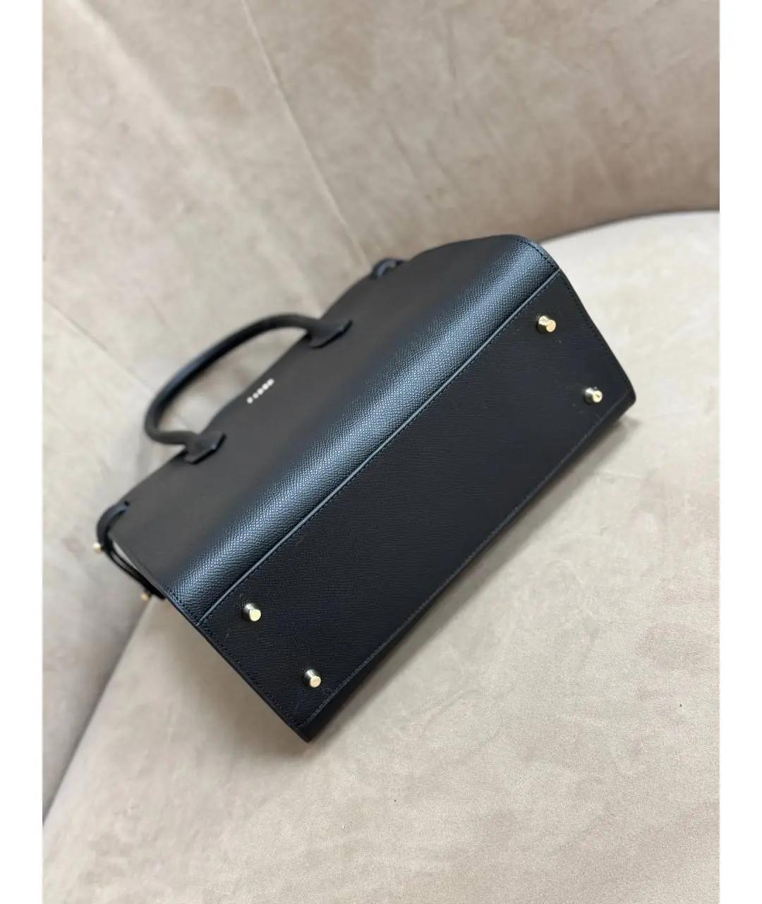 FURLA Черная кожаная сумка тоут, фото 5