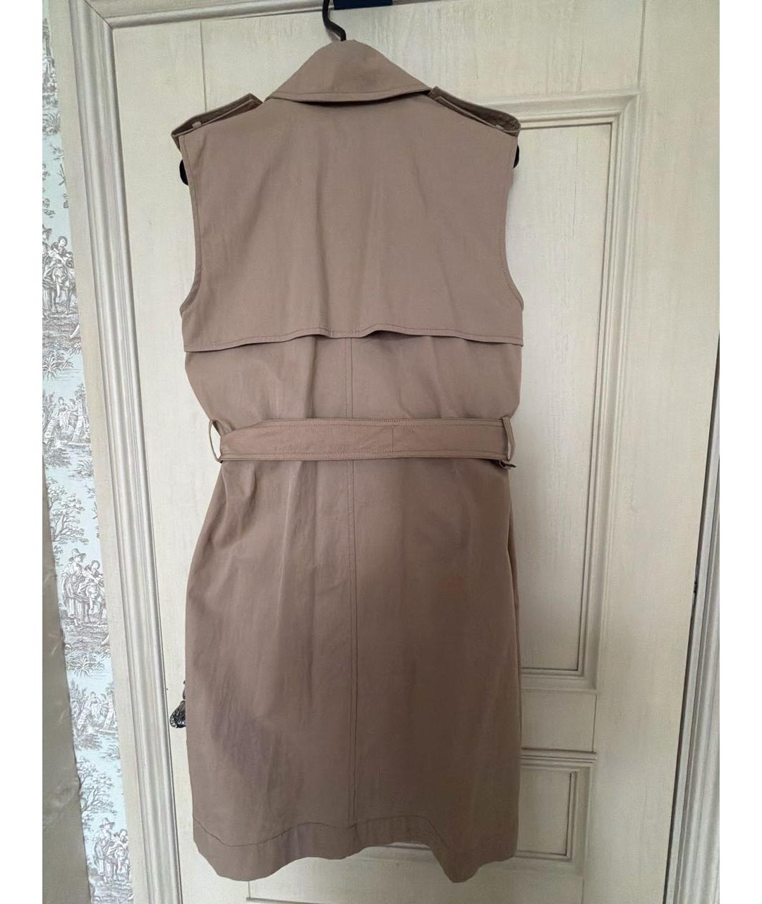 WEEKEND MAX MARA Бежевый хлопковый тренч/плащ, фото 2