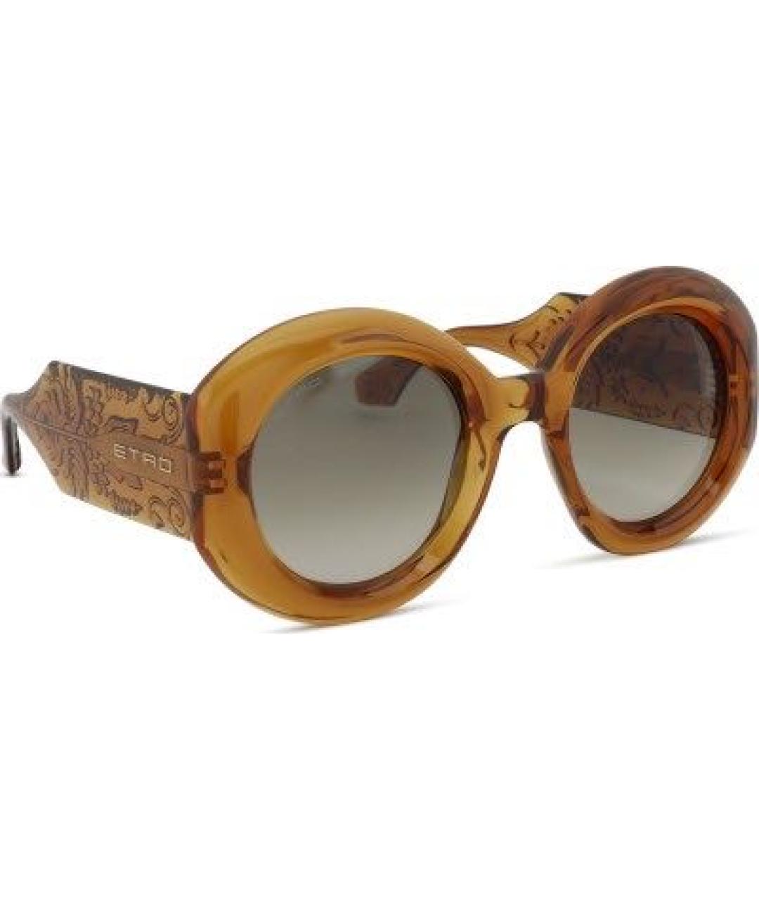 ETRO Золотые пластиковые солнцезащитные очки, фото 2