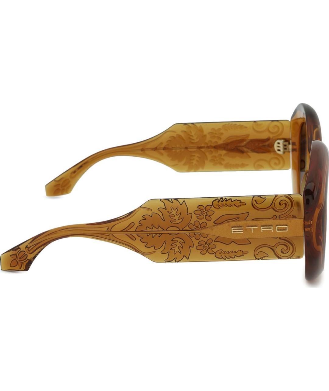 ETRO Золотые пластиковые солнцезащитные очки, фото 3