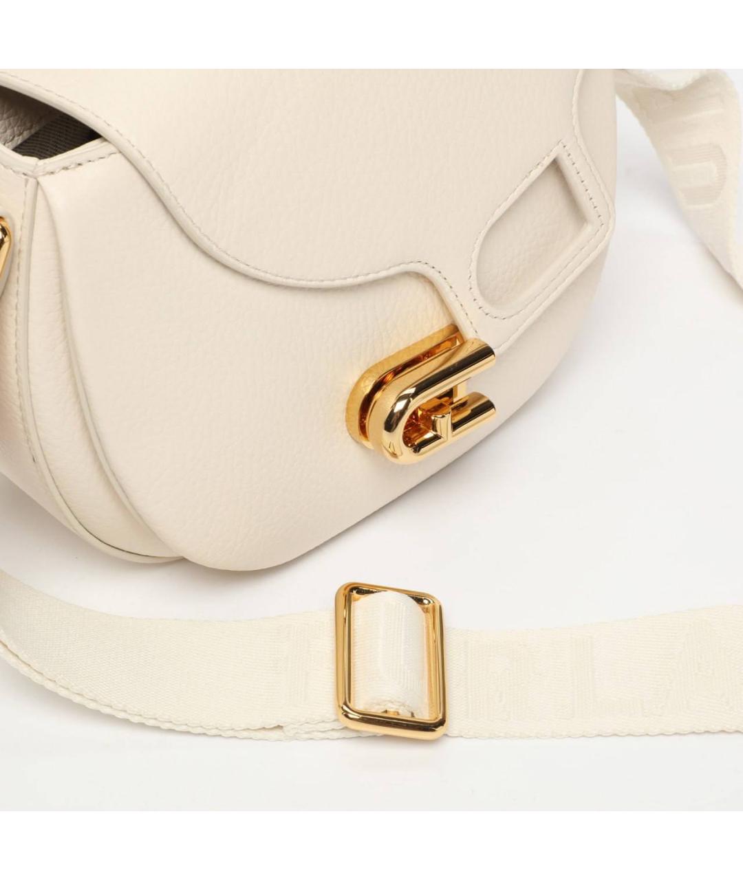 FURLA Бежевая кожаная сумка через плечо, фото 3
