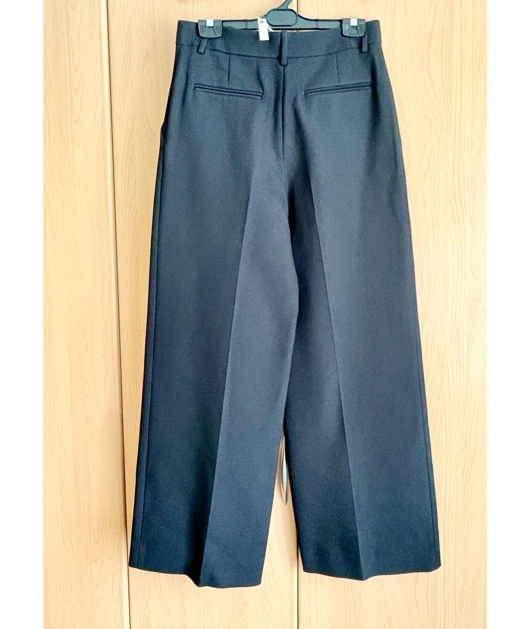 KHAITE Черные вискозные брюки широкие, фото 3