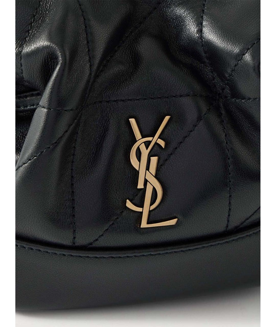 SAINT LAURENT Черная кожаная сумка через плечо, фото 4