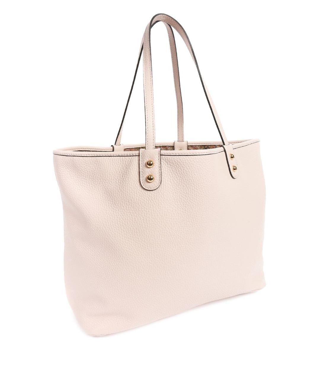 ETRO Белая кожаная сумка тоут, фото 3