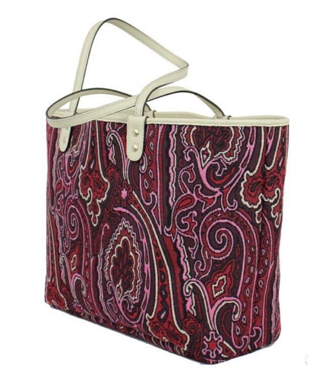 ETRO Белая кожаная сумка тоут, фото 5