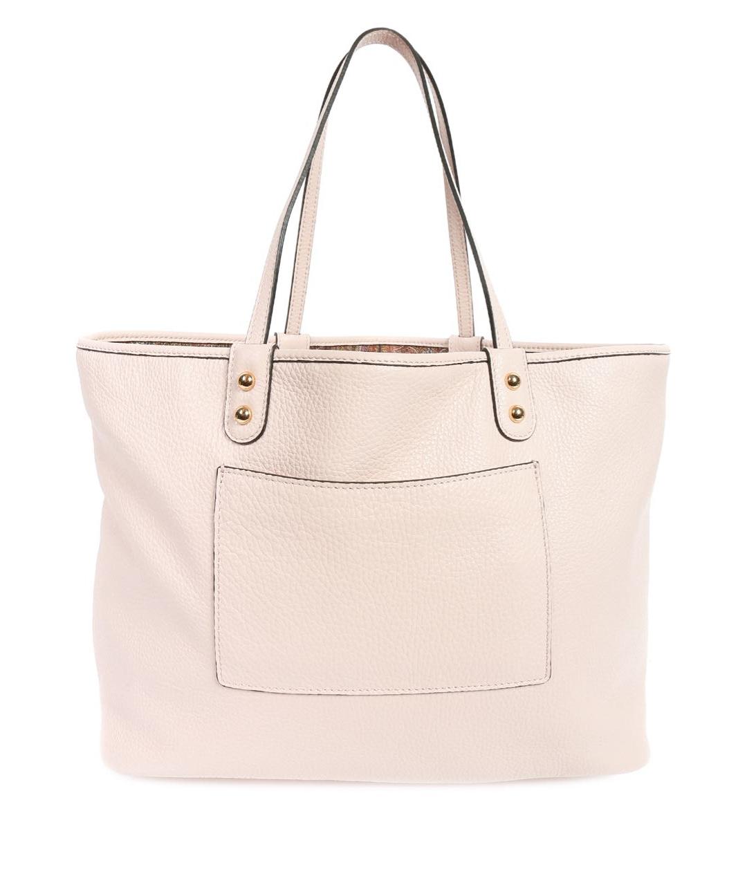 ETRO Белая кожаная сумка тоут, фото 2