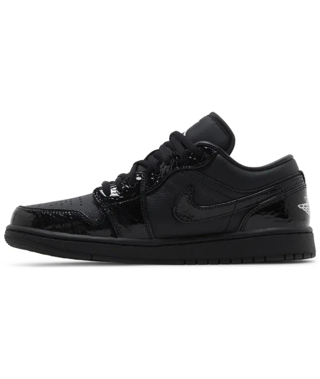 JORDAN Черные кеды из лакированной кожи, фото 2