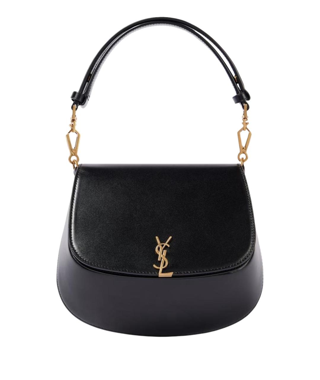 SAINT LAURENT Черная кожаная сумка через плечо, фото 1