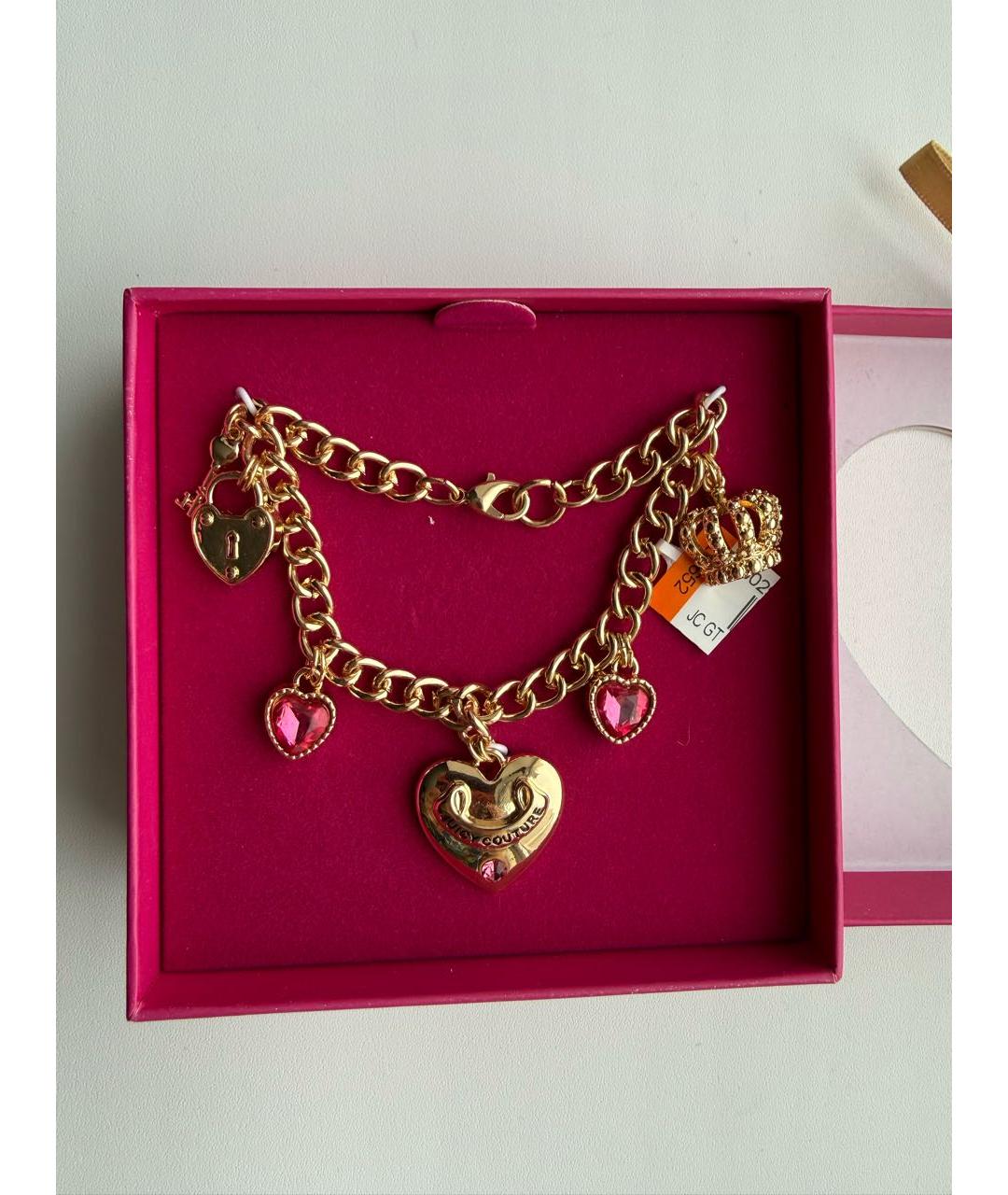 JUICY COUTURE Золотой металлический браслет, фото 5