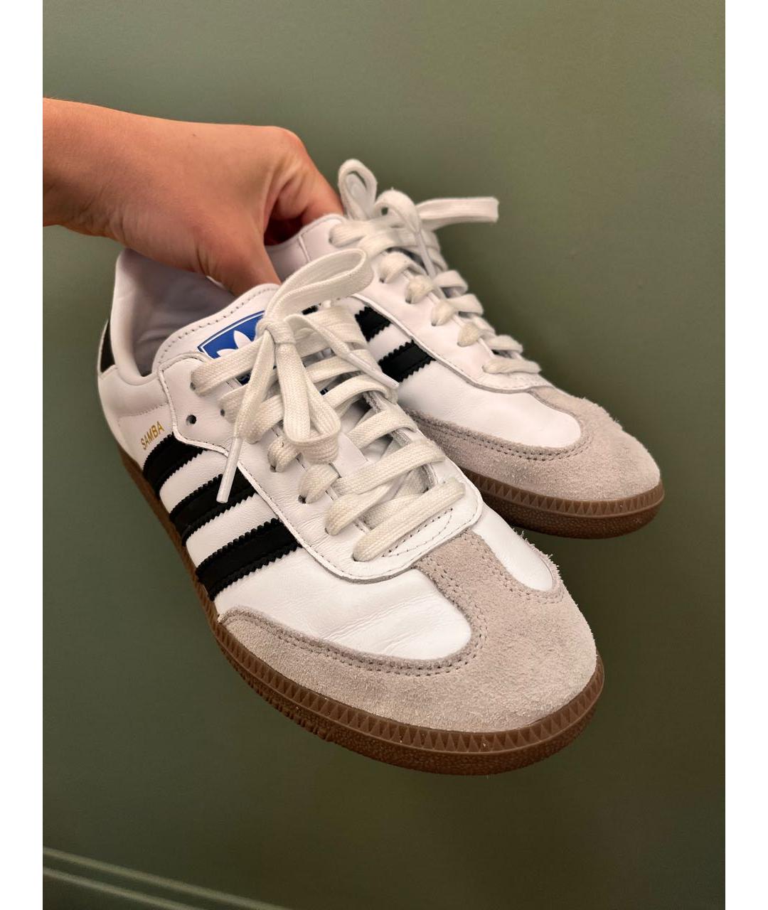 ADIDAS Белые кожаные кеды, фото 5