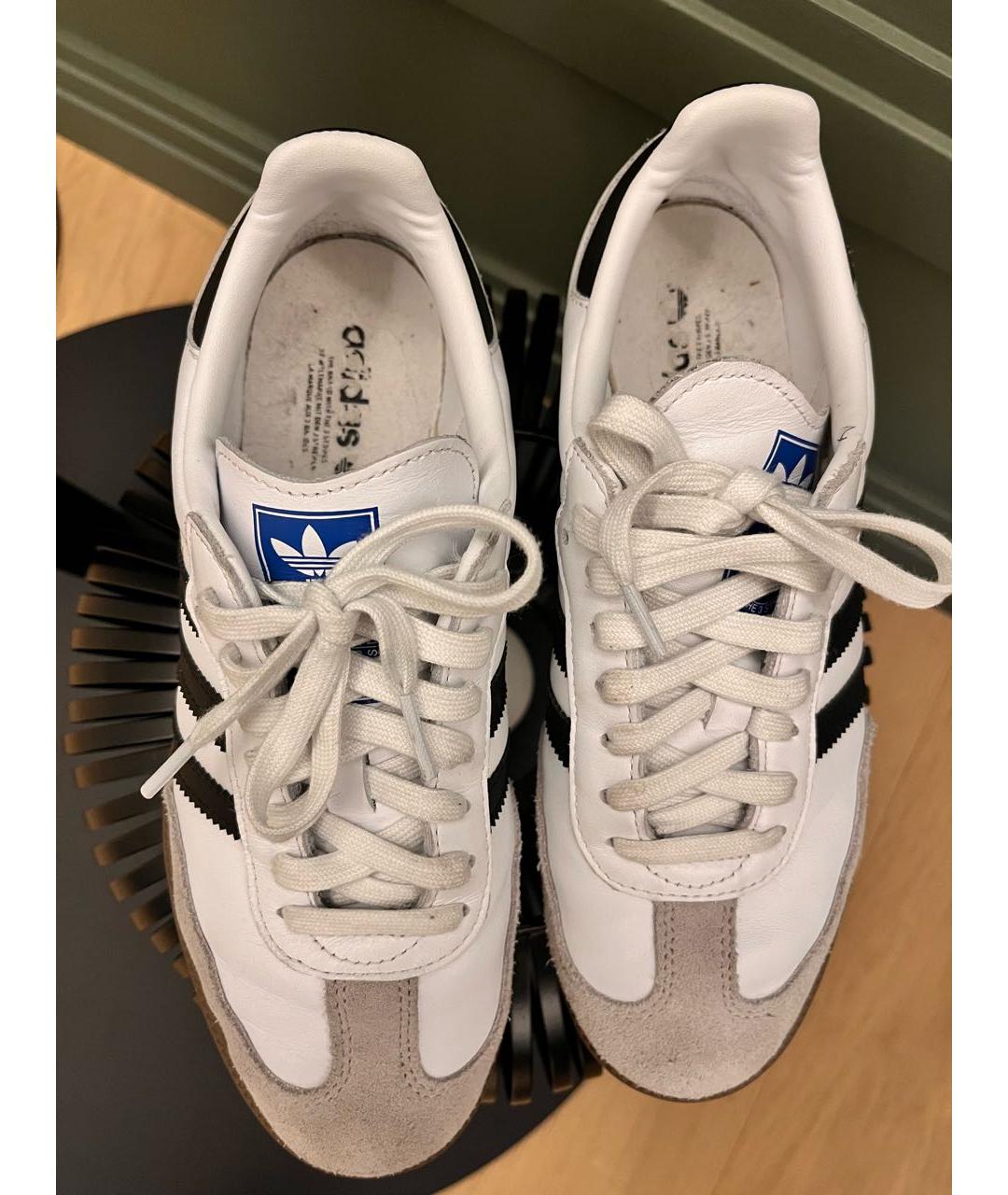 ADIDAS Белые кожаные кеды, фото 3