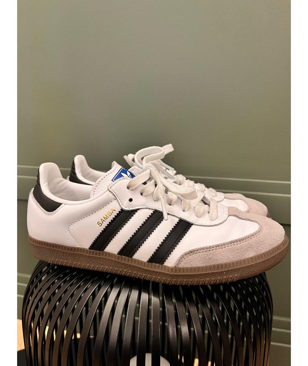 ADIDAS Белые кожаные кеды, фото 6