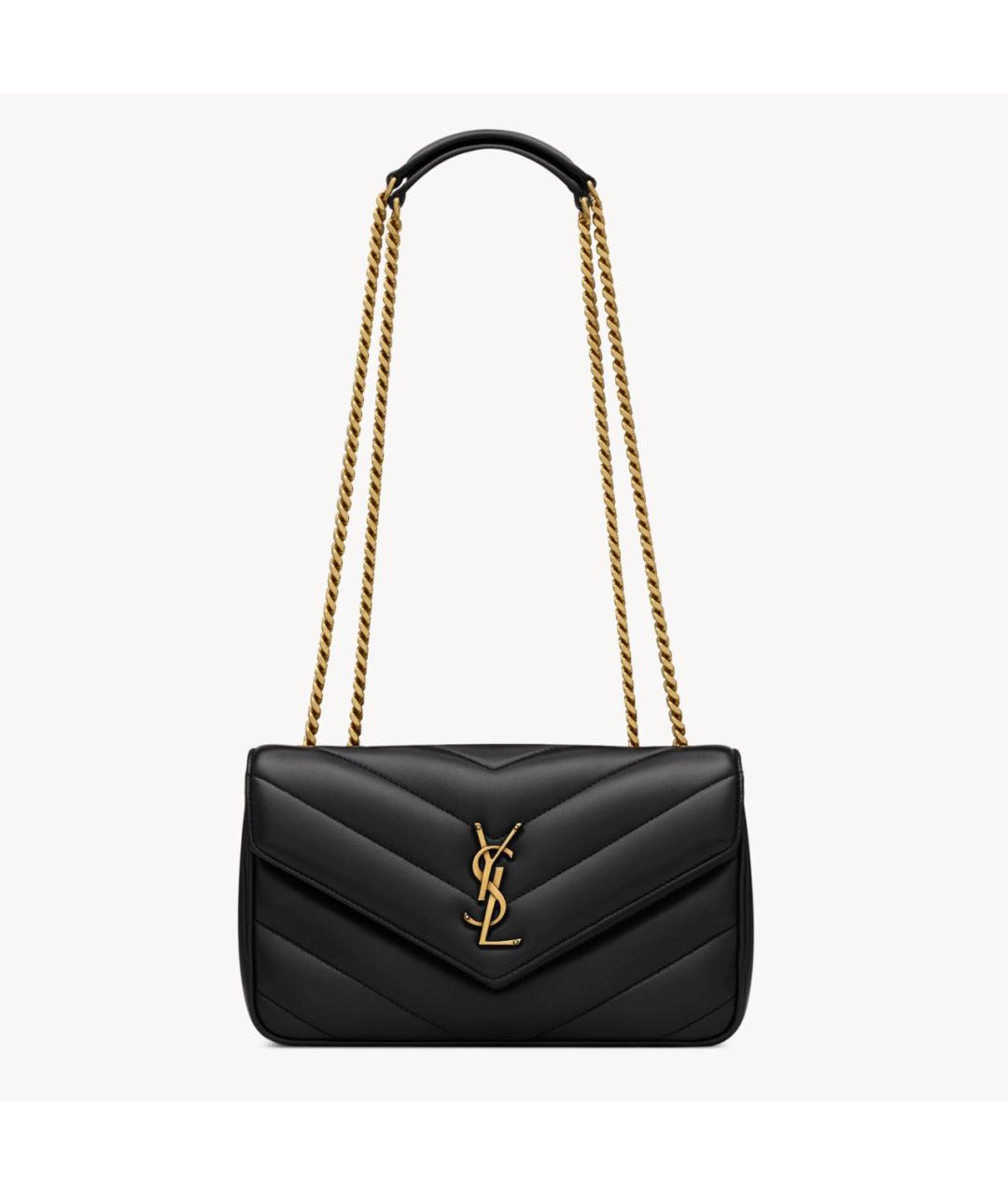 SAINT LAURENT Черная кожаная сумка через плечо, фото 4