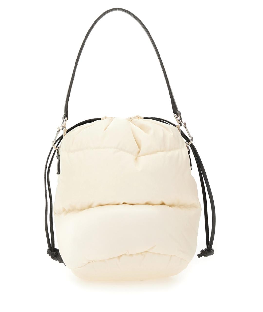 MONCLER Бежевая тканевая сумка через плечо, фото 2