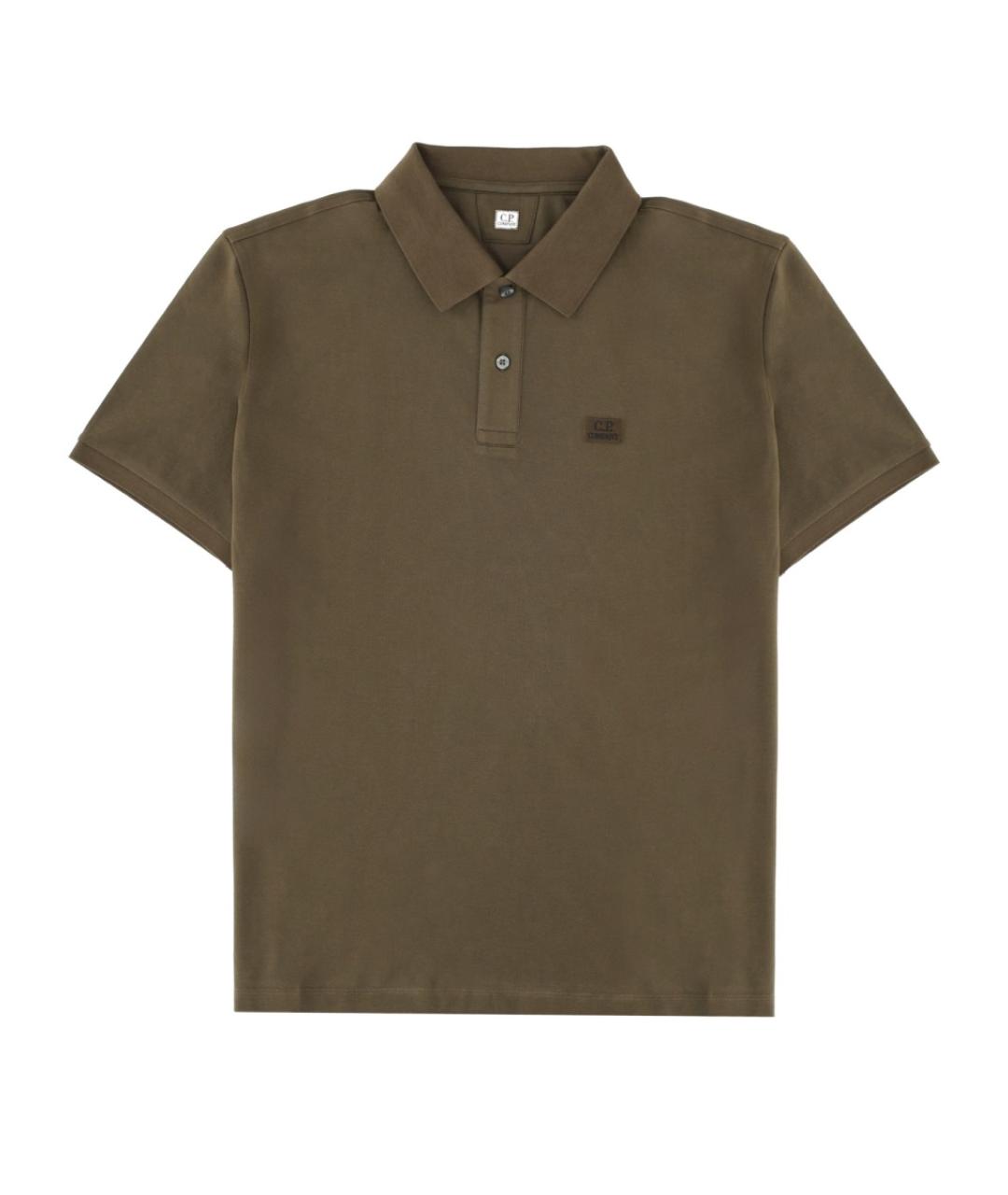 CP COMPANY Зеленые хлопковое поло с коротким рукавом, фото 1