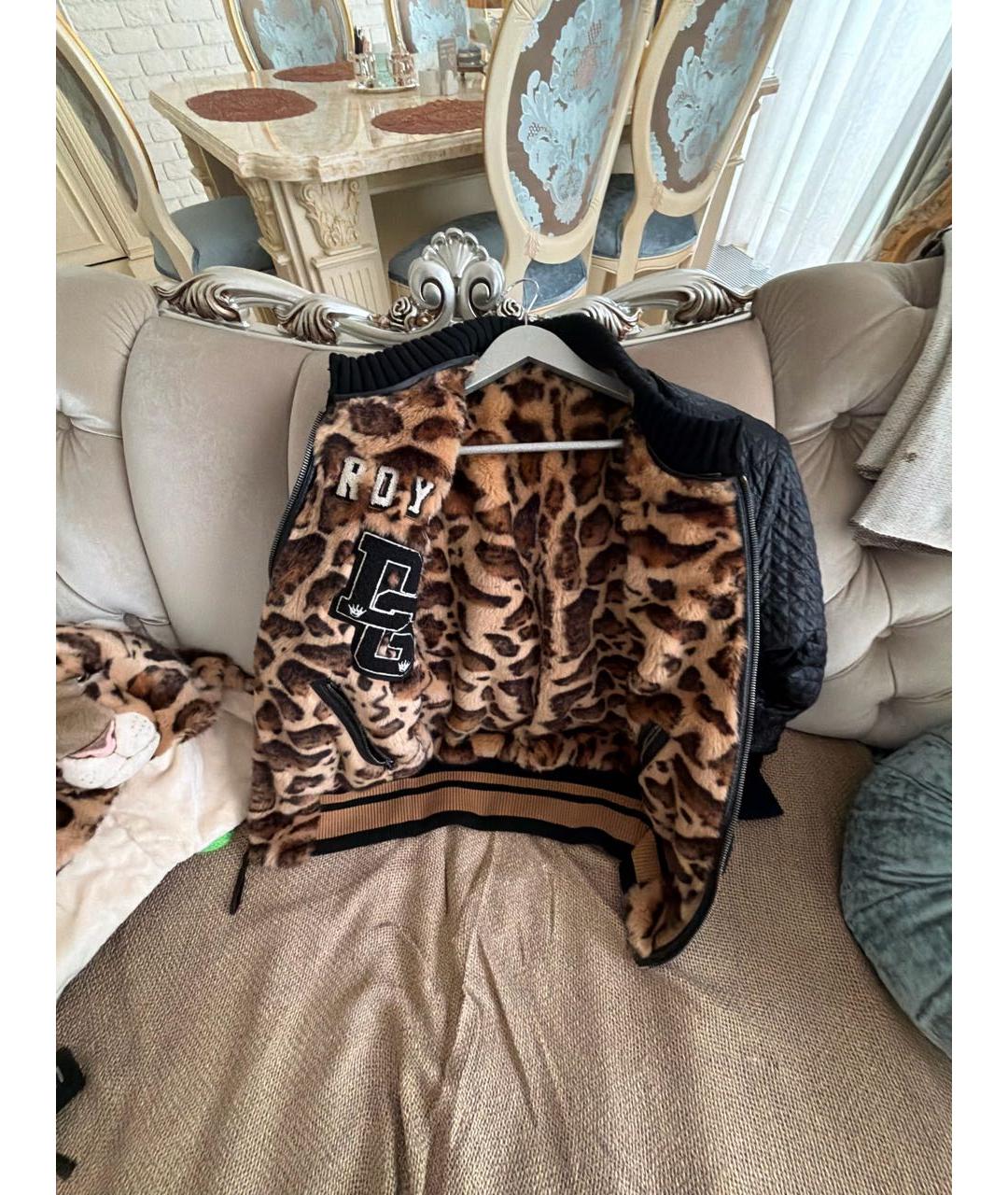 DOLCE&GABBANA Черная меховая куртка, фото 2