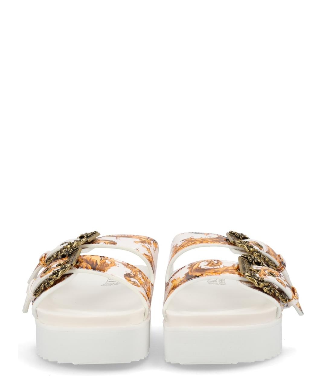 VERSACE JEANS COUTURE Белые резиновые шлепанцы, фото 3