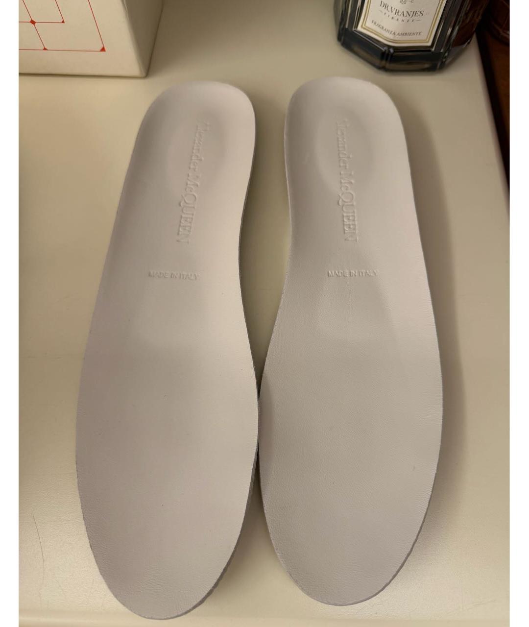 ALEXANDER MCQUEEN Белые кожаные кроссовки, фото 5