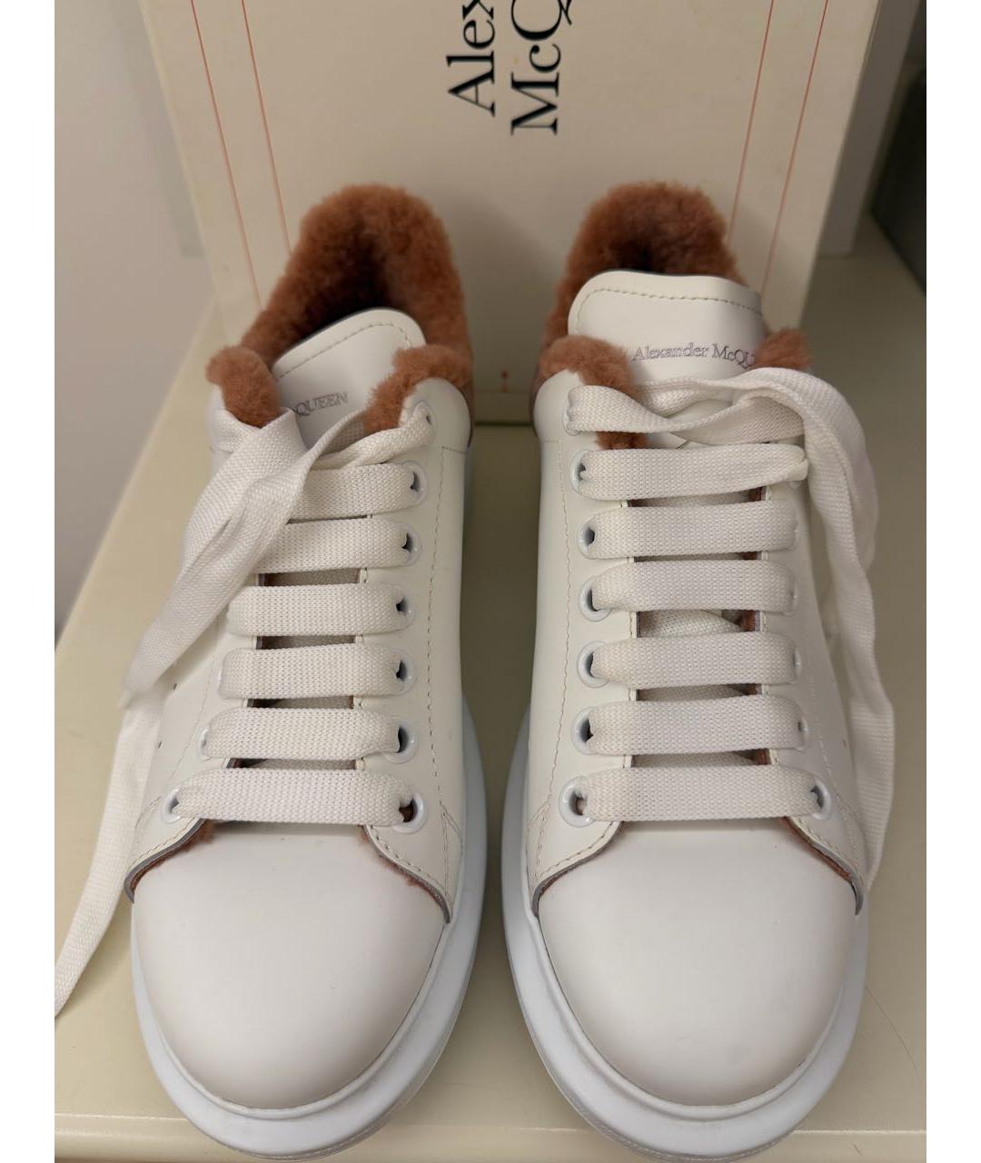 ALEXANDER MCQUEEN Белые кожаные кроссовки, фото 2