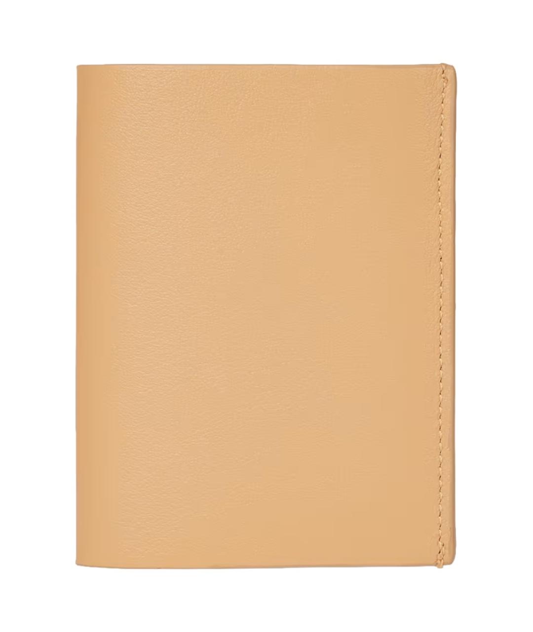 PAUL SMITH Бежевый кожаный кардхолдер, фото 2