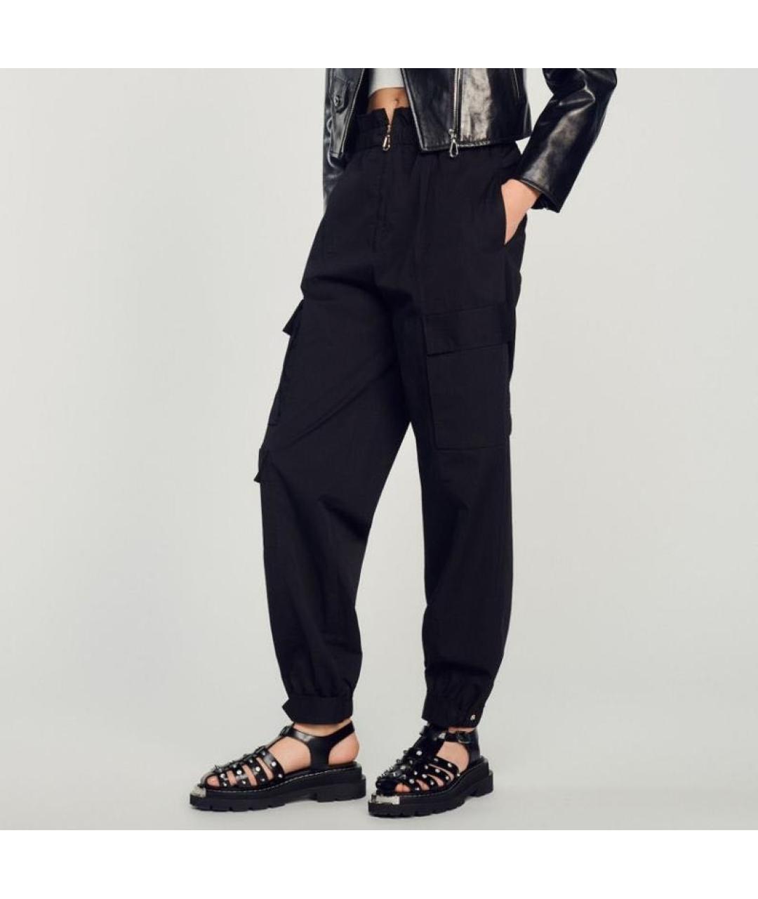 SANDRO Черные хлопковые кюлоты, фото 8