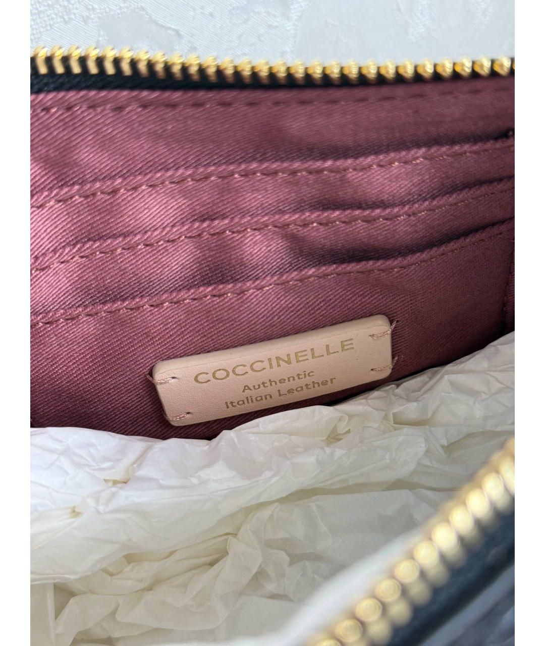 COCCINELLE Черная кожаная сумка через плечо, фото 4