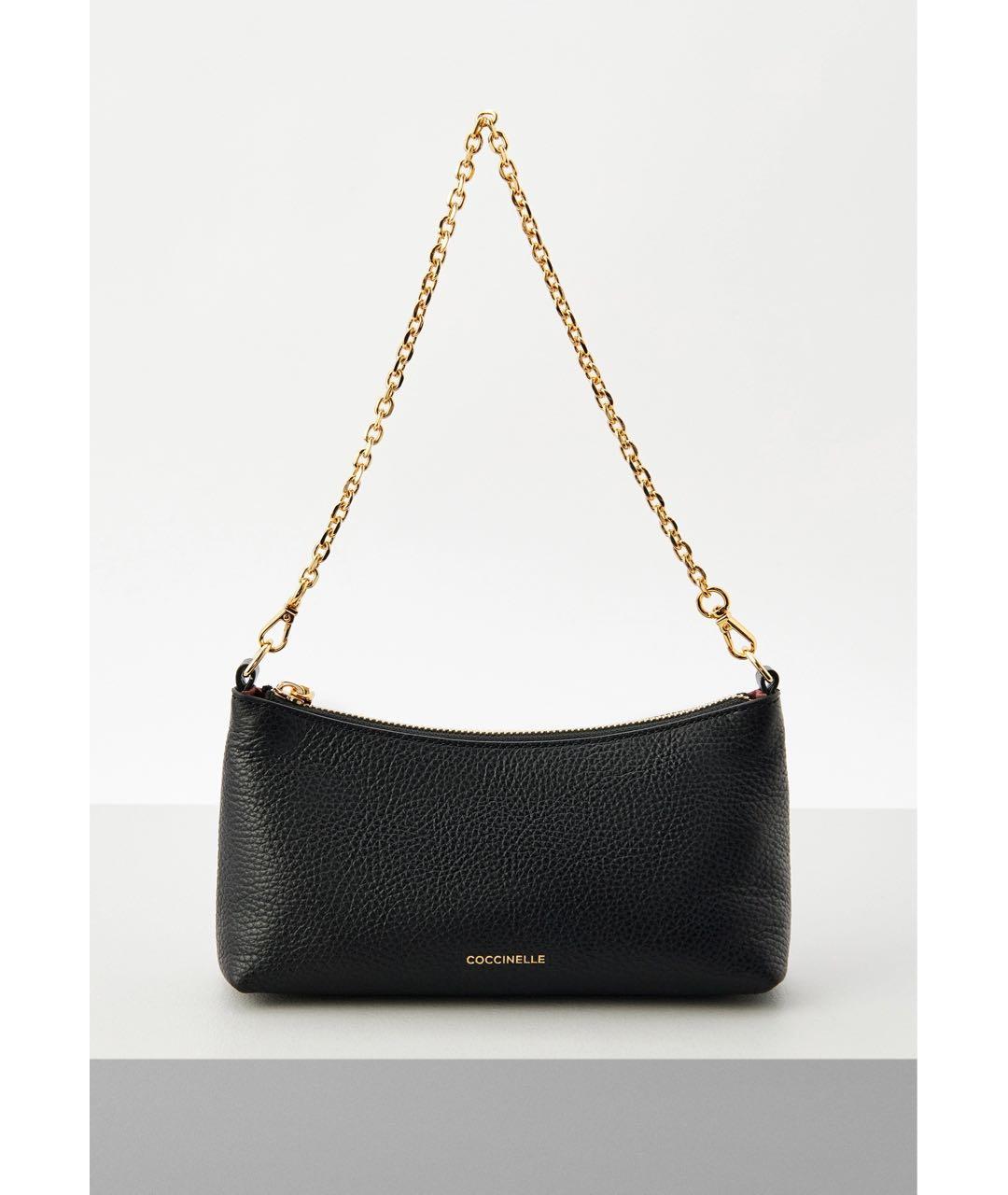 COCCINELLE Черная кожаная сумка через плечо, фото 5