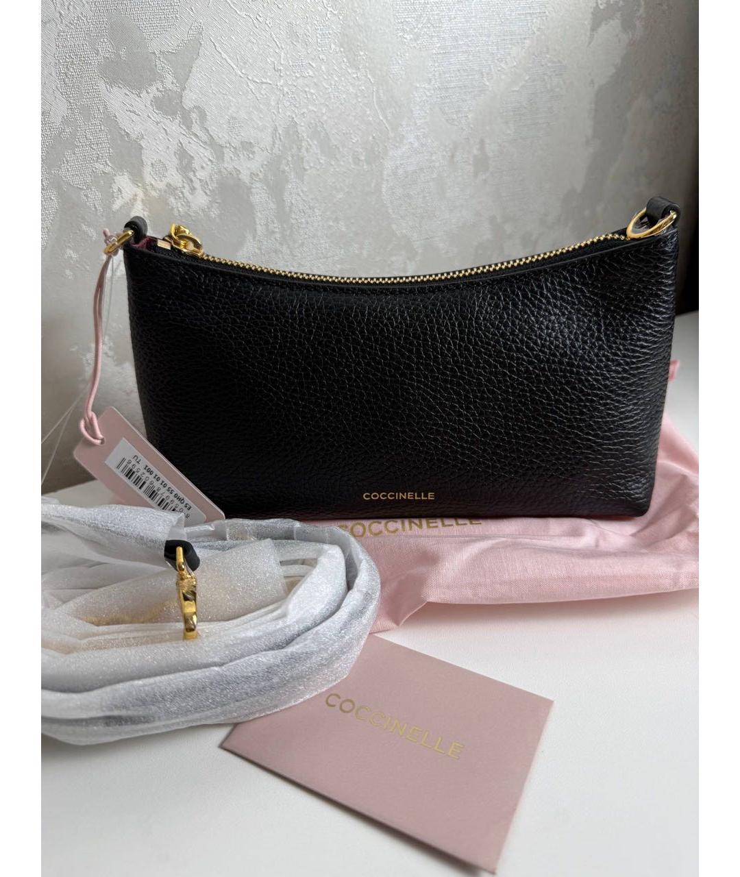 COCCINELLE Черная кожаная сумка через плечо, фото 3
