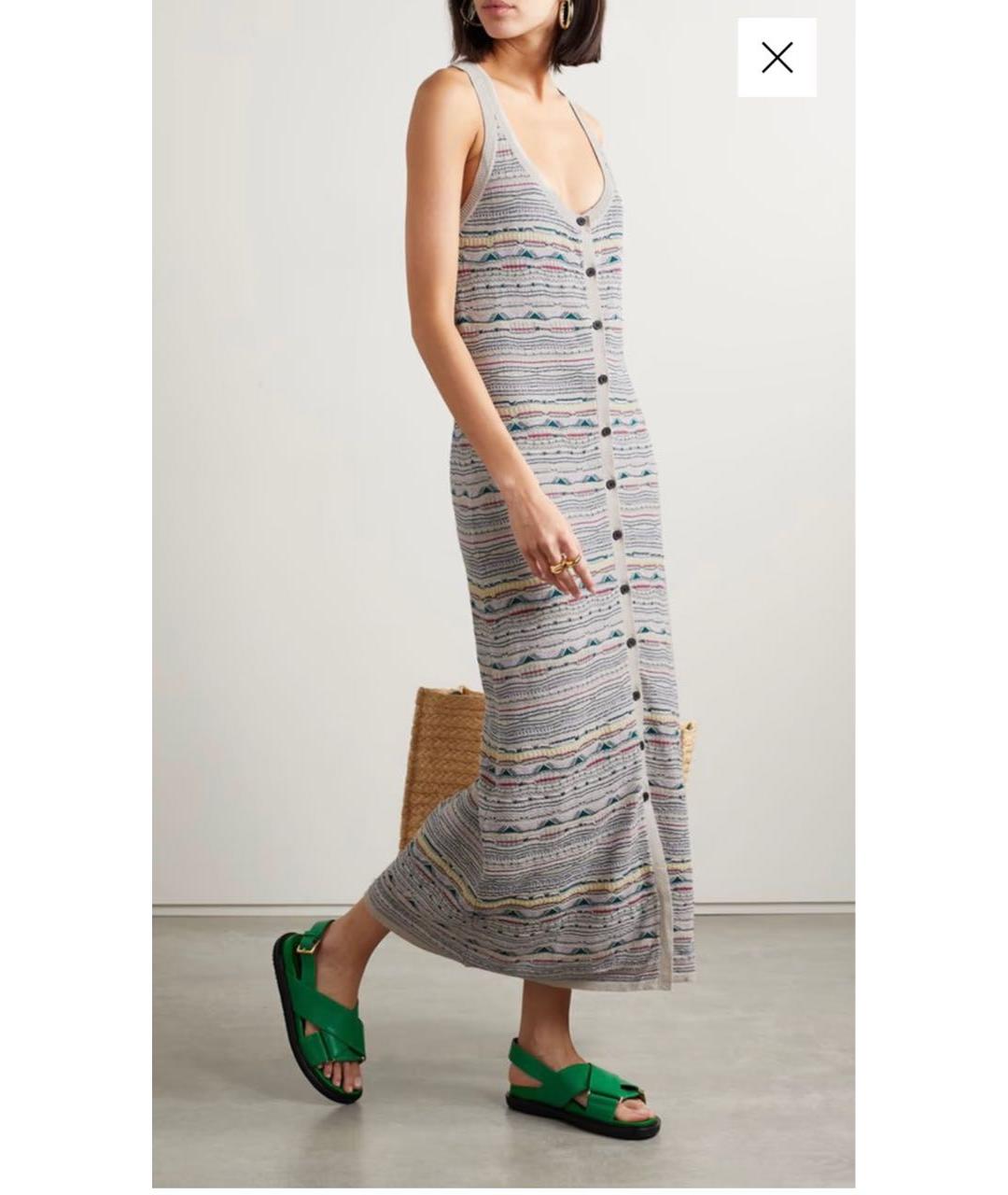 ISABEL MARANT ETOILE Мульти льняной сарафан, фото 7