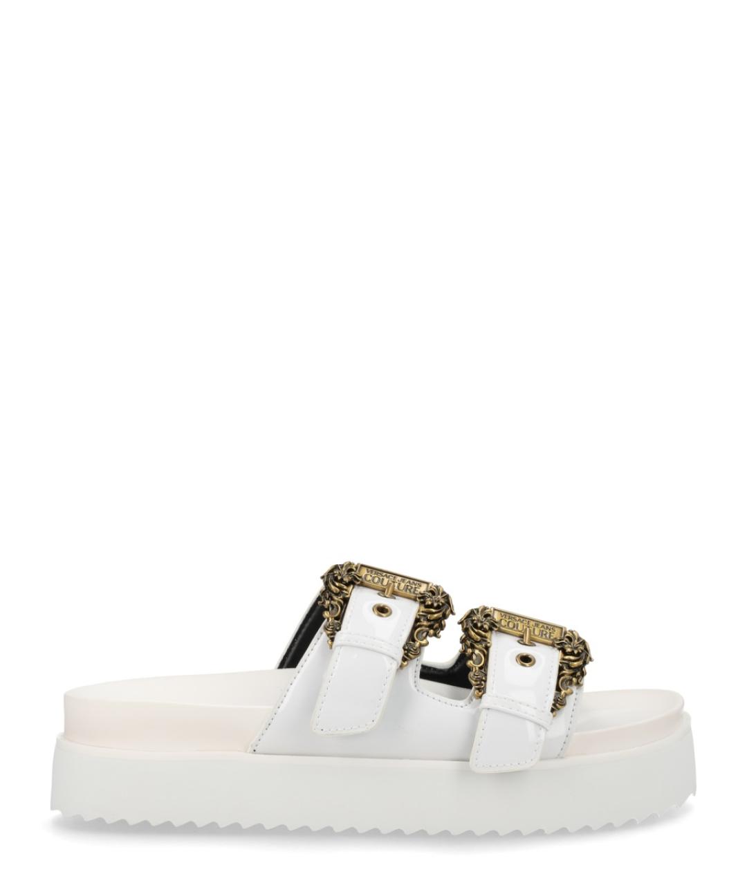 VERSACE JEANS COUTURE Белые резиновые шлепанцы, фото 1