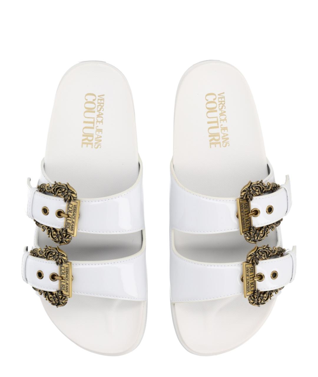 VERSACE JEANS COUTURE Белые резиновые шлепанцы, фото 5