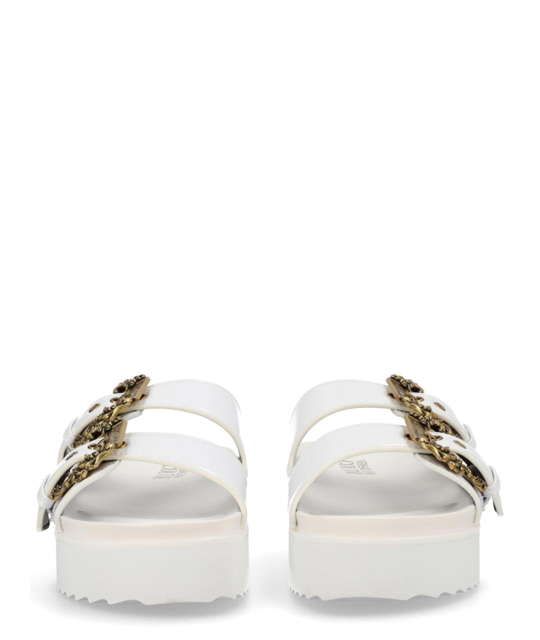 VERSACE JEANS COUTURE Белые резиновые шлепанцы, фото 3